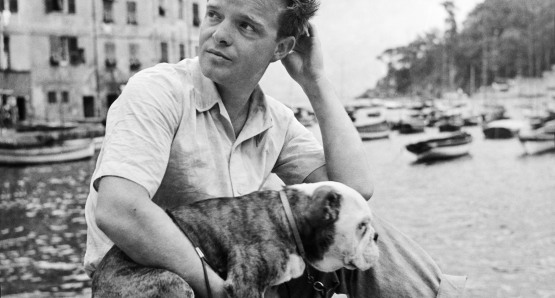 Truman Capote with his dog, courtesy of Getty Images